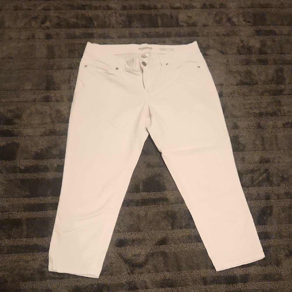 Women's Sonoma White Women's Capri Jeans Size 12
